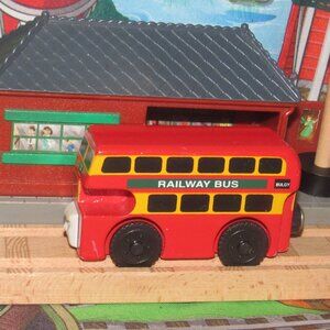 Thomas Wooden Railway Train Engine Track Bulgy Bus